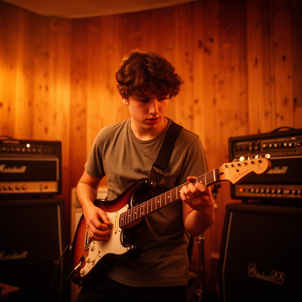 Guitarra en estudio
